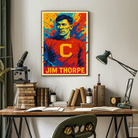 Jim Thorpe Iconic Athlete Poster
