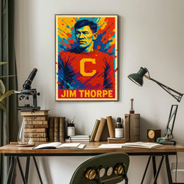 Jim Thorpe Iconic Athlete Poster