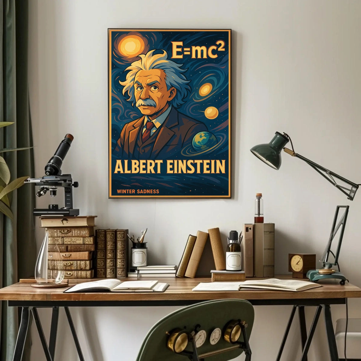 Einstein Theoretical Physicist Vintage Gift Poster