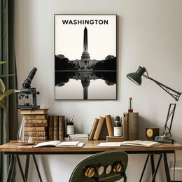 Washington Monument Reflection Poster