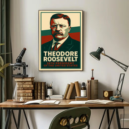 Theodore Roosevelt 26th President Heritage Typography Poster