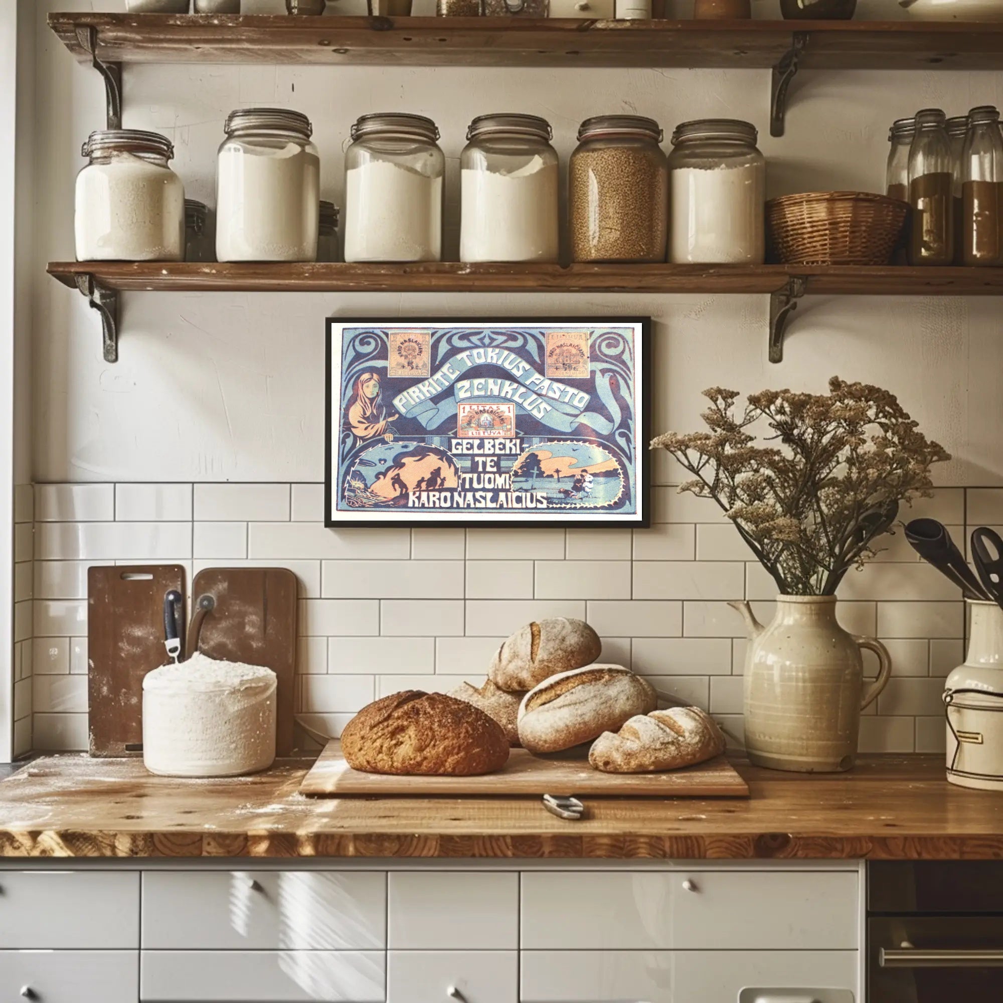 Lithuanian Postage Stamp Promotion Poster