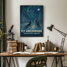 Fly Anchorage Adventure Awaits Poster
