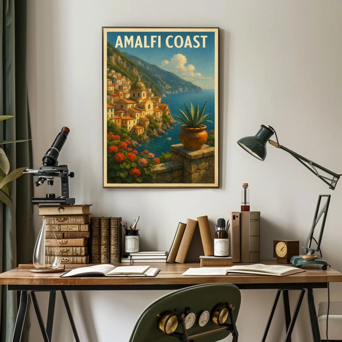 Amalfi Coast Poster Wall Art For Coastal Home Decor