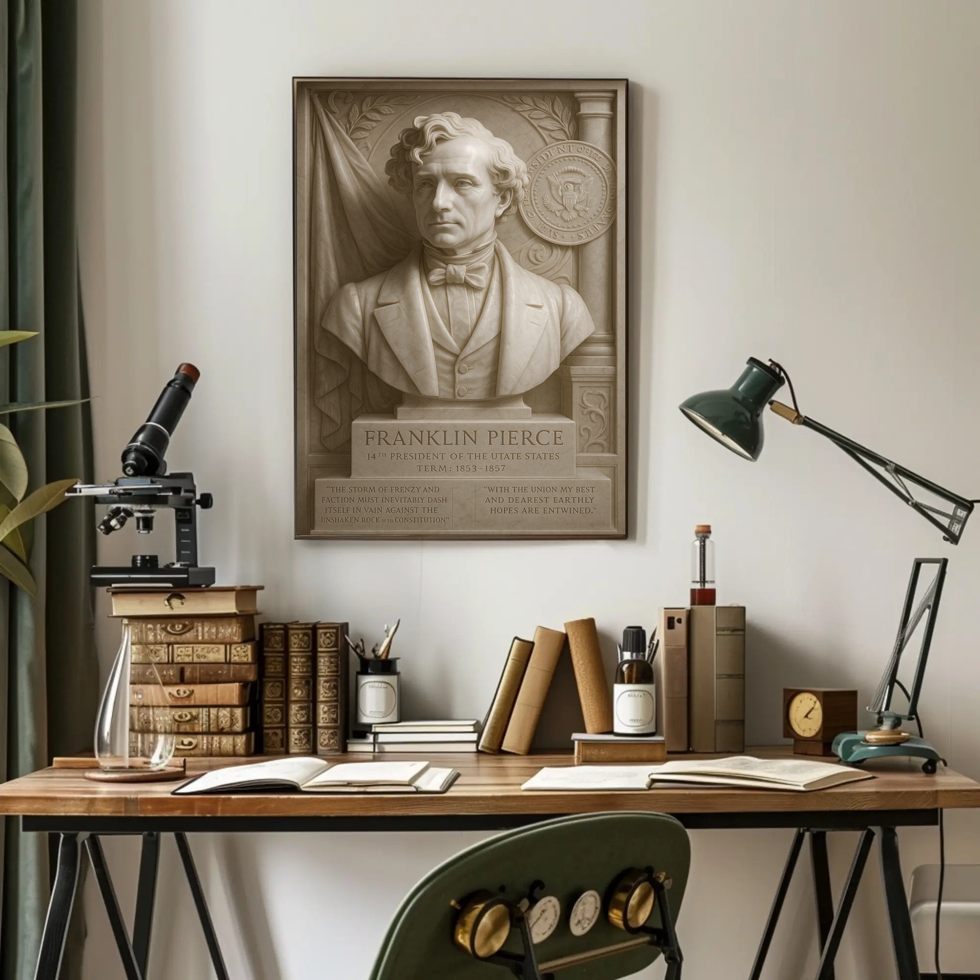 Franklin Pierce Presidential Tribute Historical or Presidential Poster