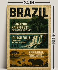 Wonders of Brazil Poster PosterGoat