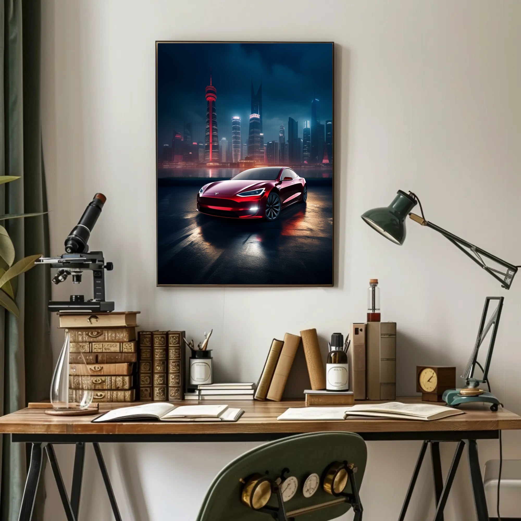 Sleek Elegance in the City Poster PosterGoat