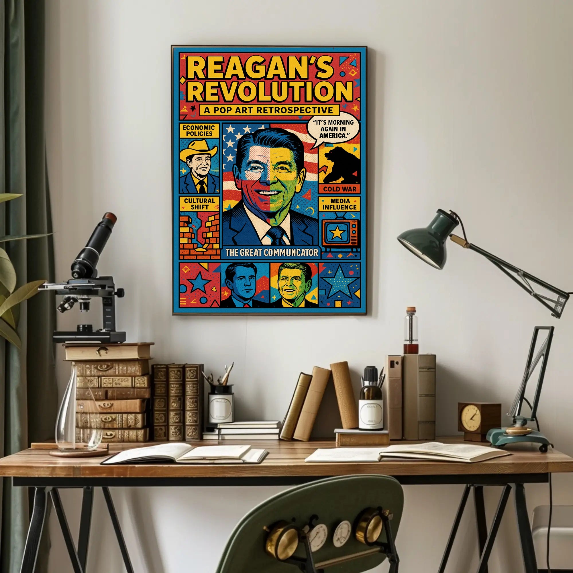 REAGAN'S REVOLUTION Pop Art Political History Poster