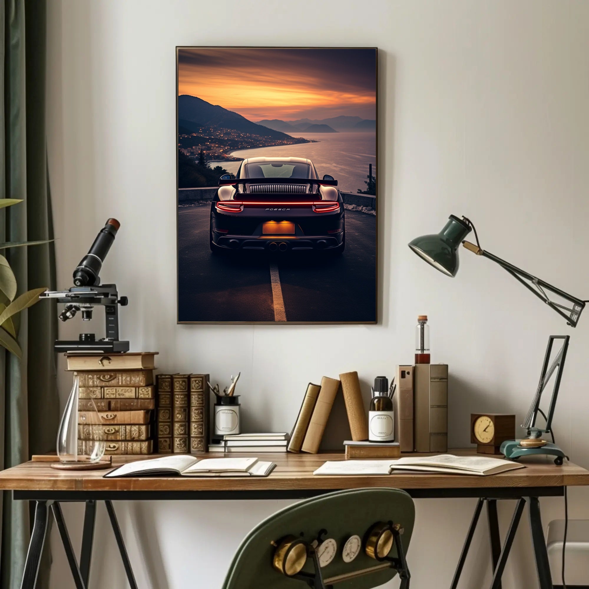 Coastal Drive at Sunset Poster PosterGoat