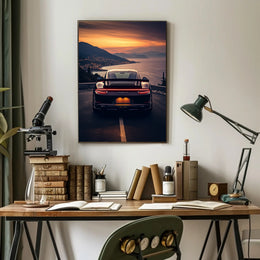 Coastal Drive at Sunset Poster PosterGoat