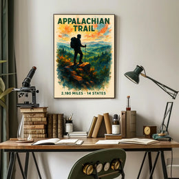 Appalachian Trail Watercolor Adventure Poster Print