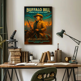 Buffalo Bill Vintage Western Cultural or Heritage Poster
