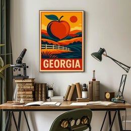 Georgia The Peach State Poster