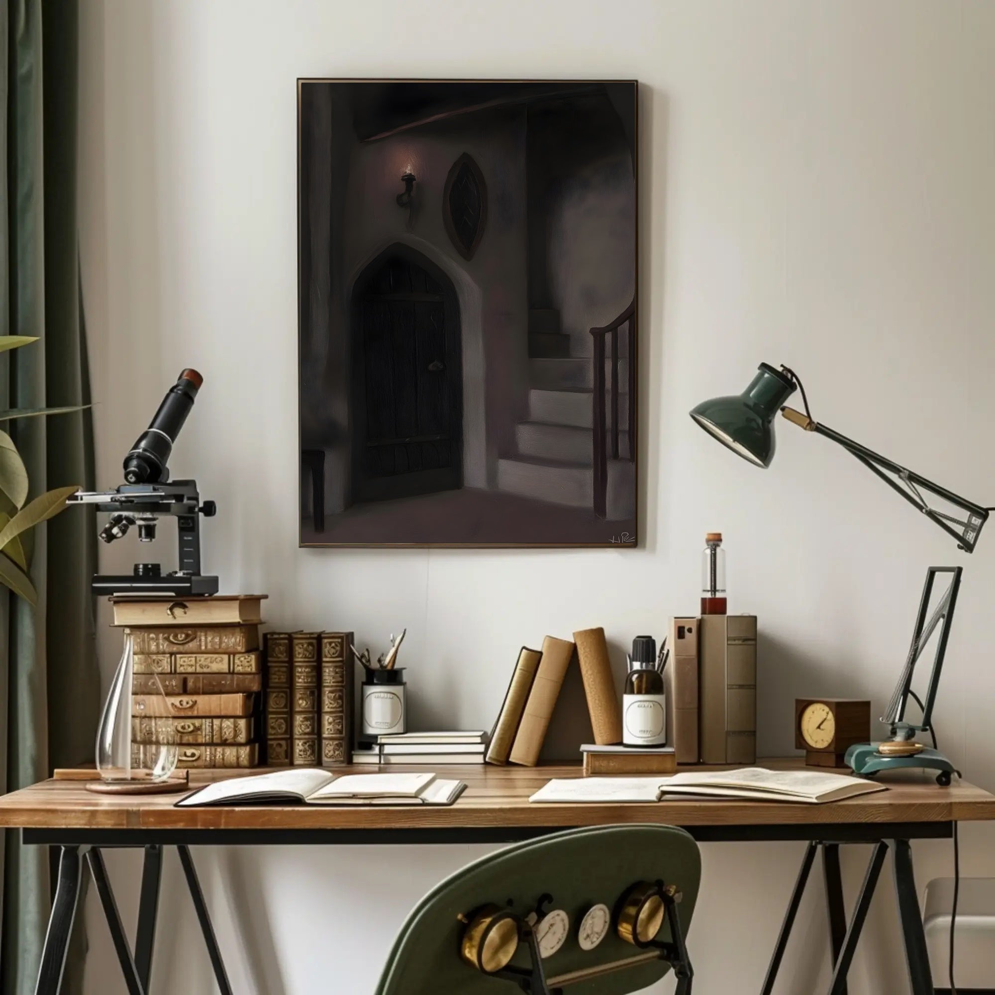 Medieval Gothic Interior Scene Fantasy or Mythology Poster PosterGoat