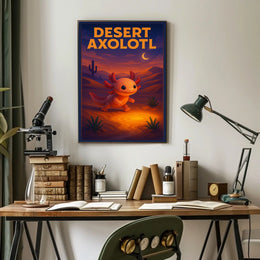 Desert Axolotl Poster