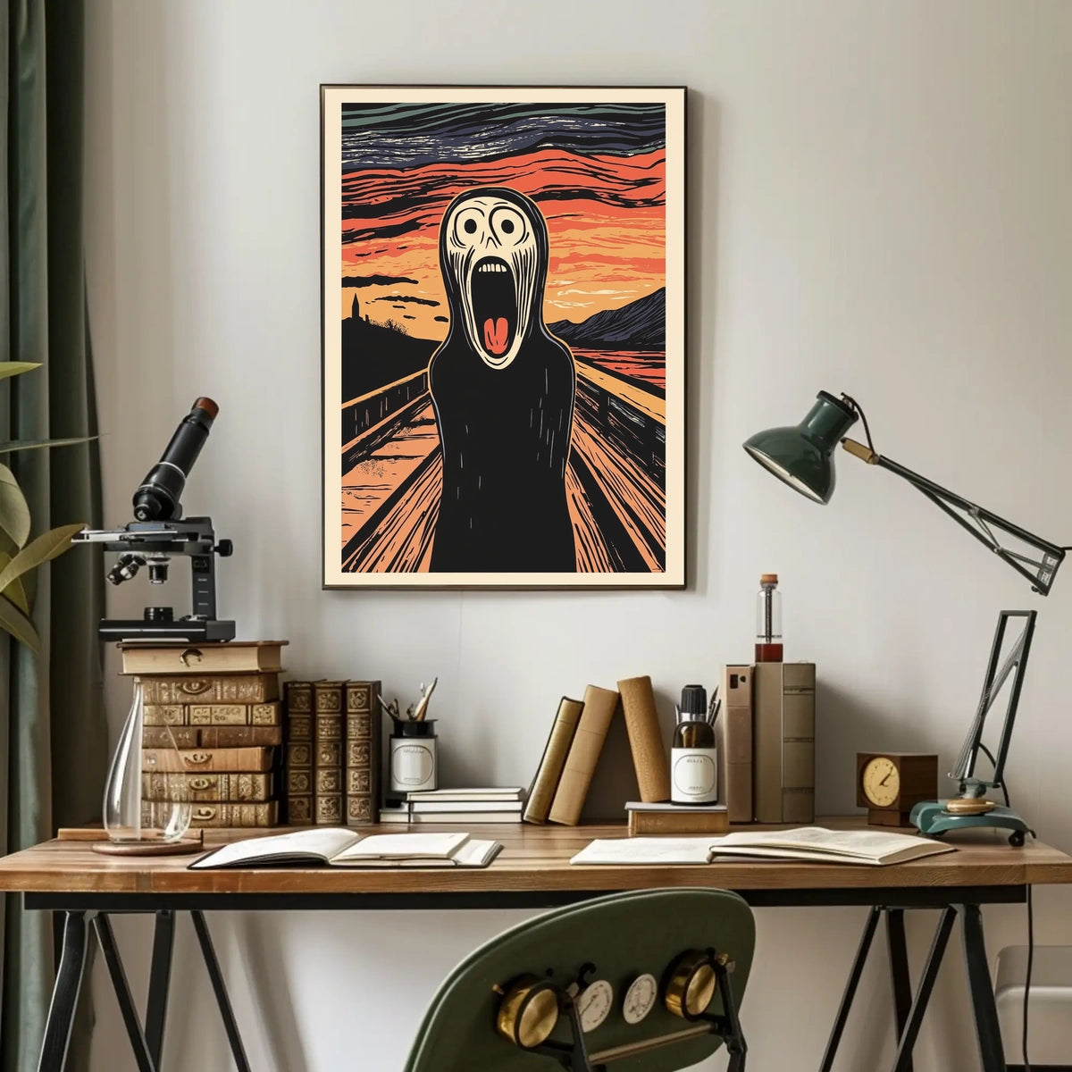 Expressionist Figure Horror Anxiety Bold Poster