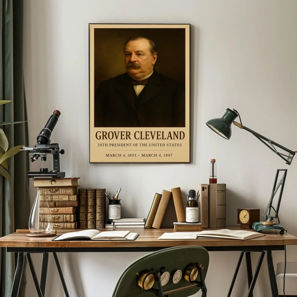 Grover Cleveland Classic Portrait Historical or Presidential Poster