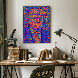Psychedelic Presidential Donald Trump Portrait Poster PosterGoat