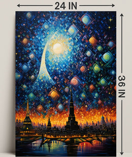Celestial Cityscape Poster