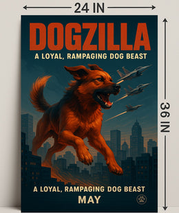 Dogzilla Rampaging Dog Beast Poster PosterGoat