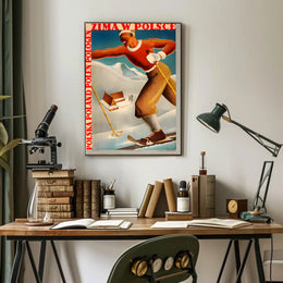 Skiing Adventure in Poland Travel Poster PosterGoat