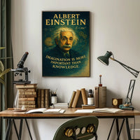 Albert Einstein Imagination Over Poster