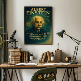 Albert Einstein Imagination Over Poster