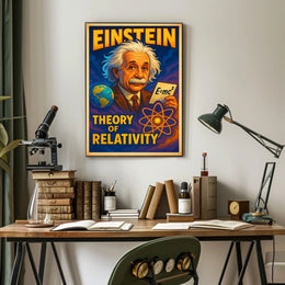 Einstein Relativity Timeless Minimalist Study Poster