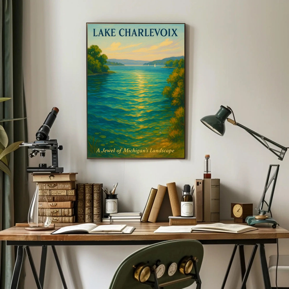 Lake Charlevoix Serenity Scene Travel Poster