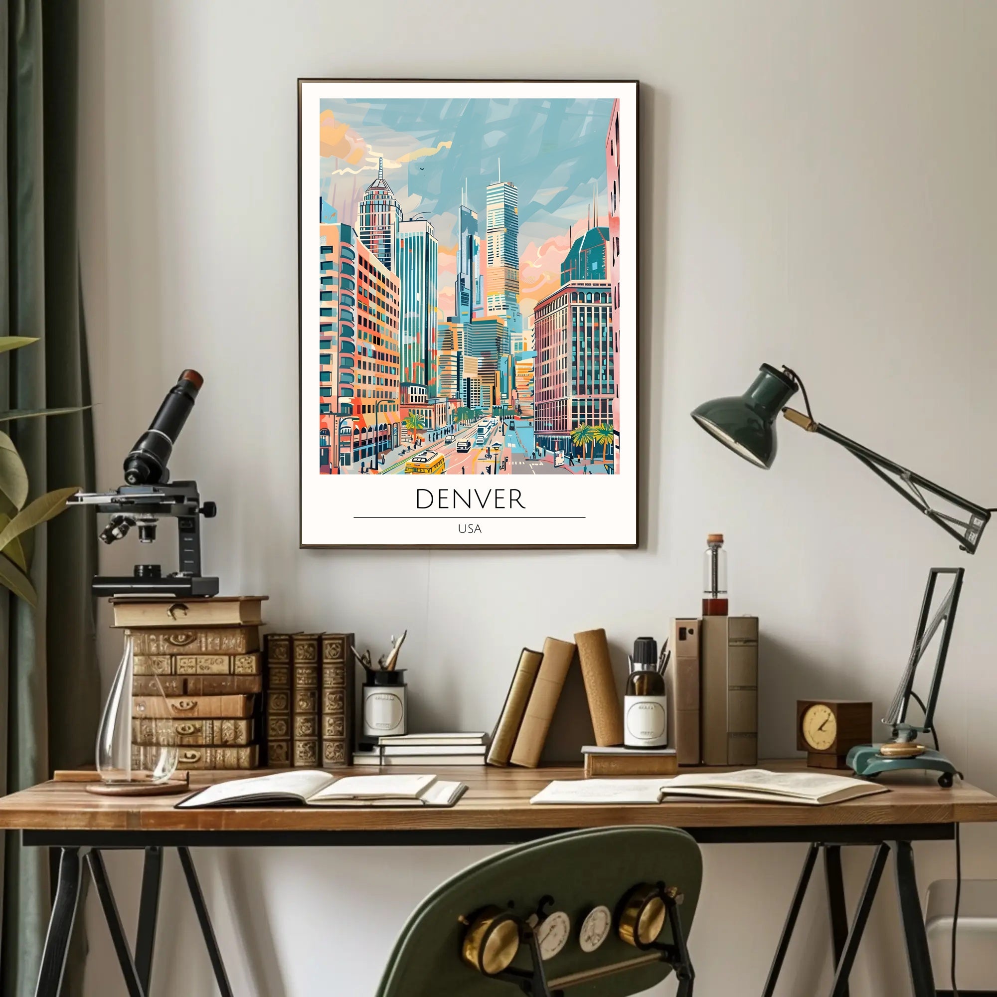 Vibrant Denver Cityscape Poster PosterGoat
