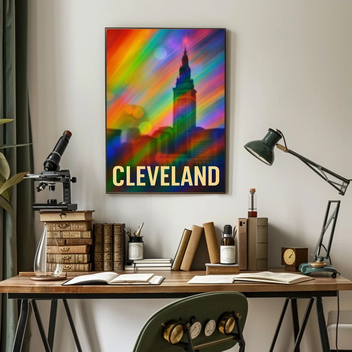 Cleveland Skyline Photography Realism Decor Lovers Poster