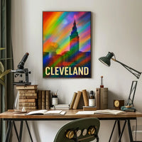 Cleveland Skyline Photography Realism Decor Lovers Poster