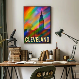 Cleveland Skyline Photography Realism Decor Lovers Poster