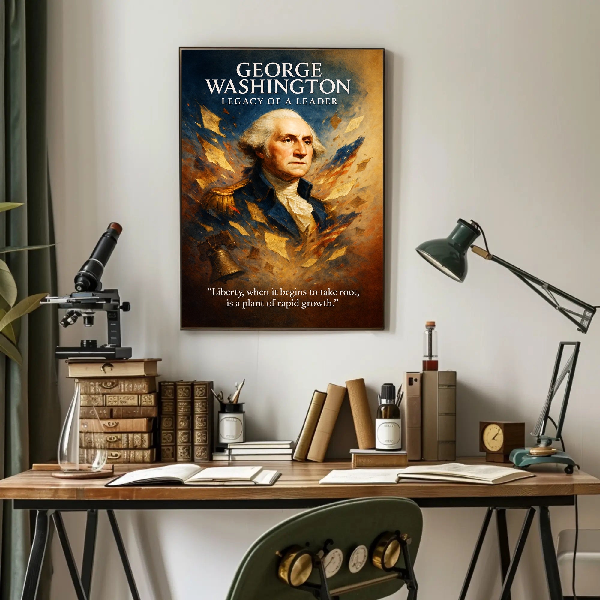 George Washington Legacy of a Leader Poster PosterGoat