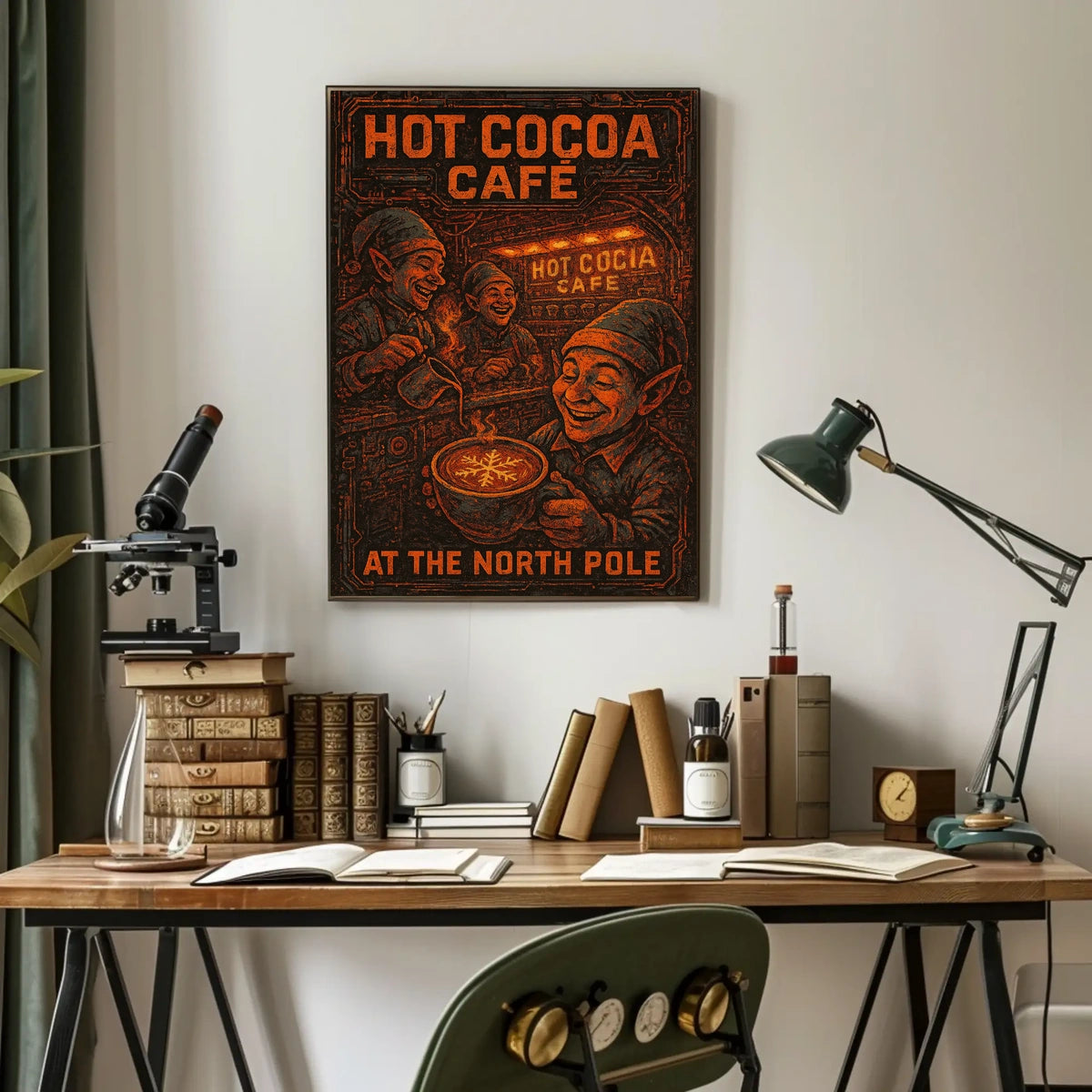 Hot Cocoa Café At The North Pole Poster