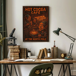 Hot Cocoa Café At The North Pole Poster
