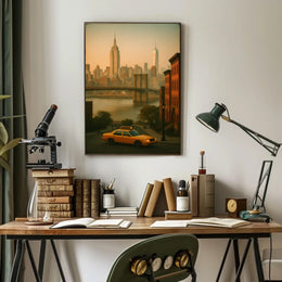 New York City Skyline Poster for Modern Home Decor Wall Art
