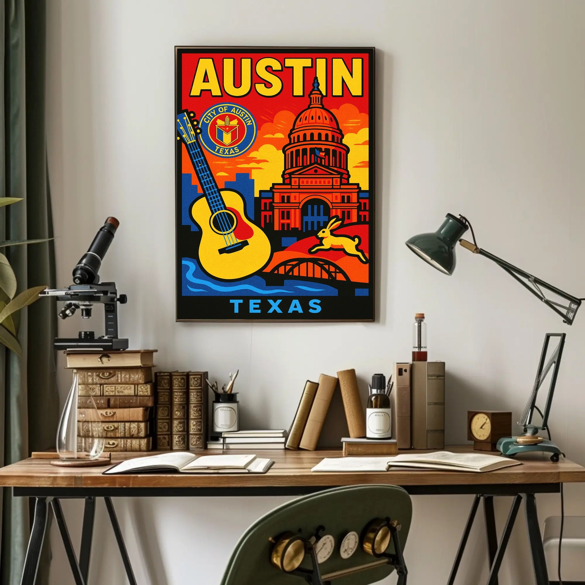 Vibrant Austin, Texas Poster PosterGoat