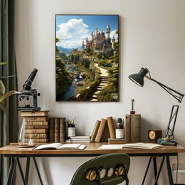 Enchanted Castle in a Serene Landscape Poster
