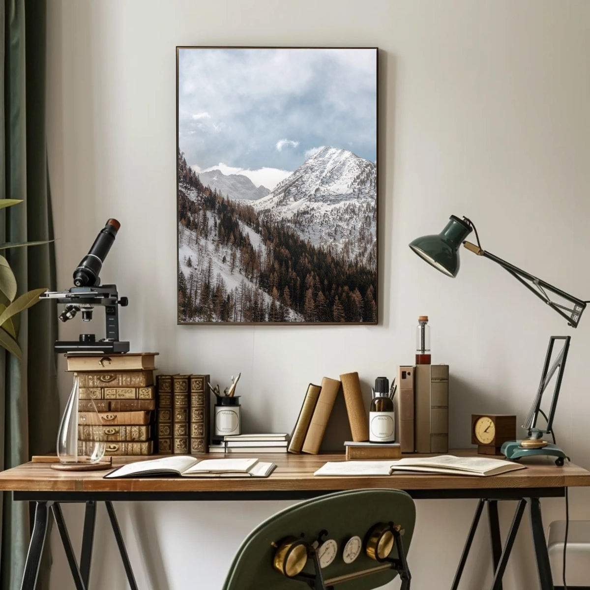Majestic Winter Peaks Poster National Park Poster