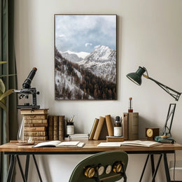 Majestic Winter Peaks Poster National Park Poster