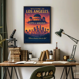 Los Angeles Dreams Vintage Travel Poster Art