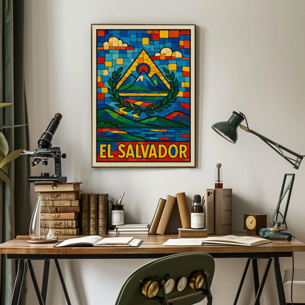 El Salvador A Vibrant Mosaic Poster