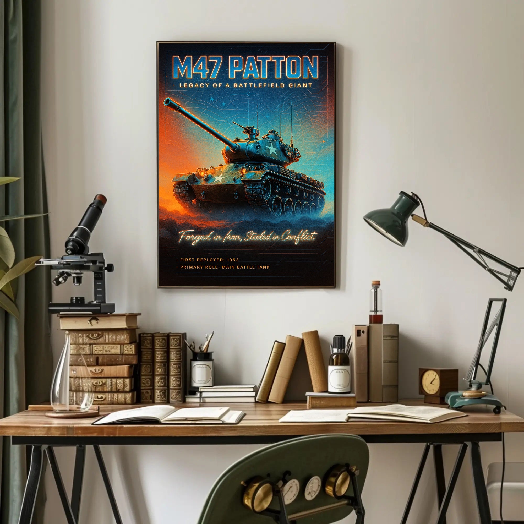M47 Patton Legacy of a Battlefield Giant Poster PosterGoat