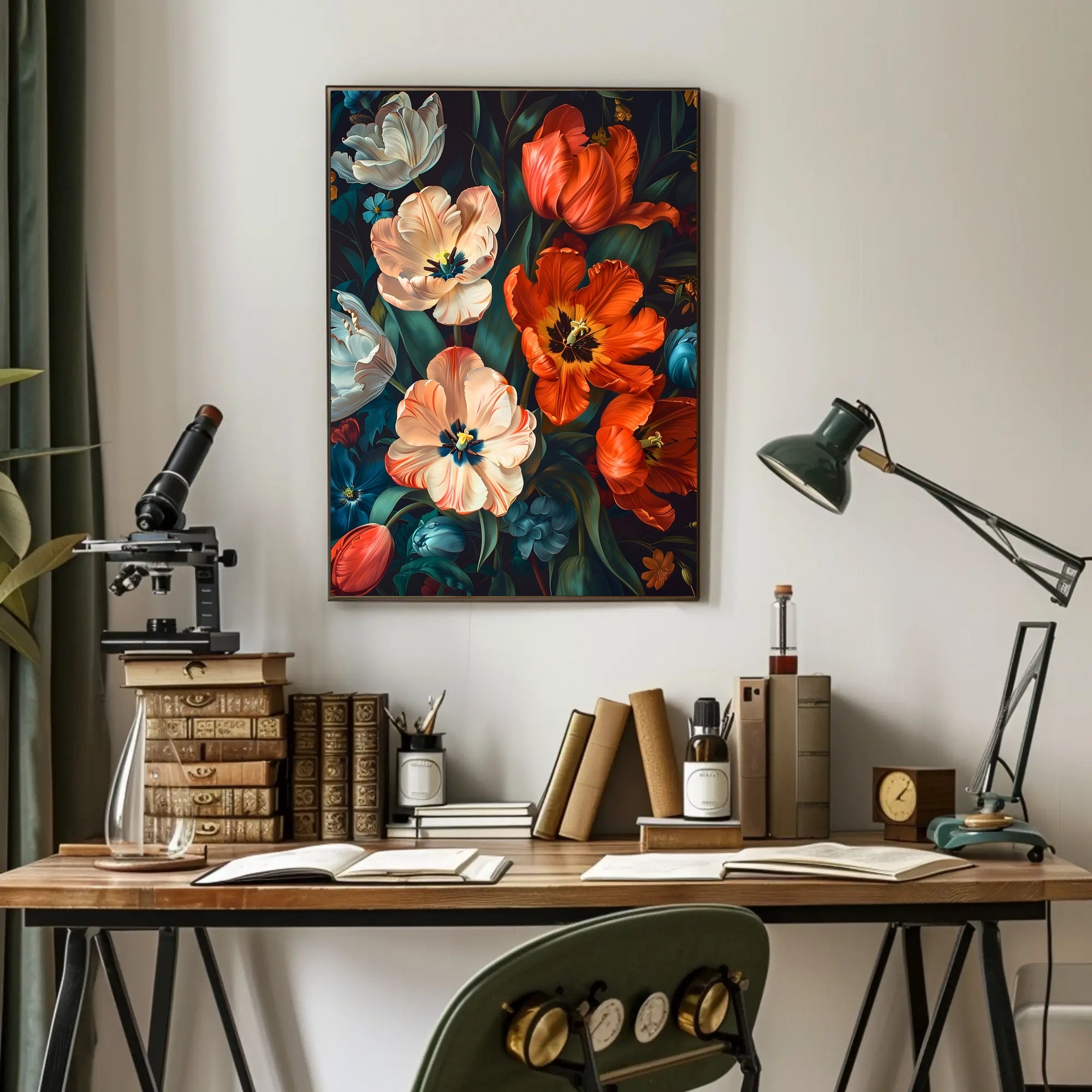 Vibrant Floral Symphony Wall Art Print