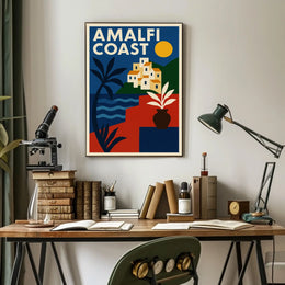 Amalfi Coast Scenic Retreat Poster Wall Art Coastal Decor