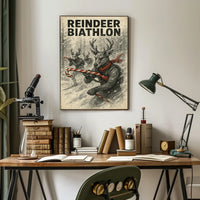 Reindeer Biathlon Poster