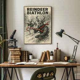 Reindeer Biathlon Poster
