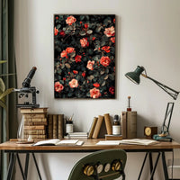 Floral Elegance: Romantic Roses Botanical Artistic Poster