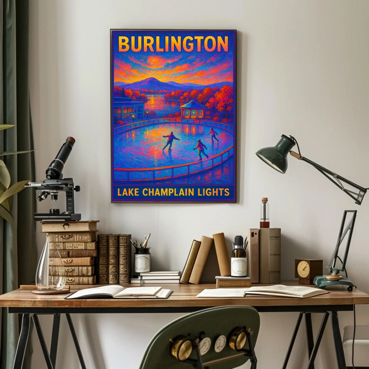 Burlington Lake Champlain Lights Poster